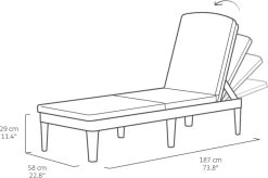 Allibert Jaipur Ligbed - 58x187,5x29 Cm - Grafiet -Tuin Aanleg 1200x796