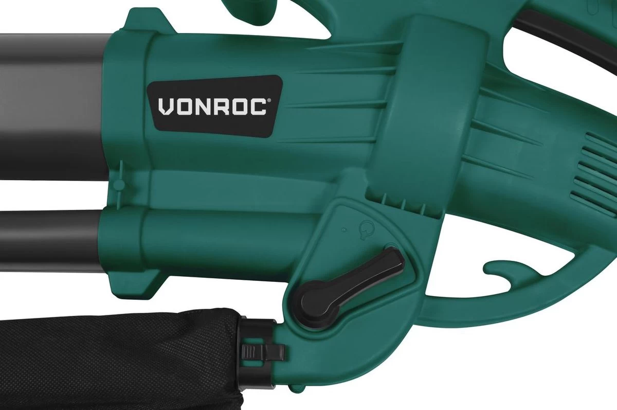 VONROC 3-in-1 Bladblazer – 3300W – Blazen, Zuigen & Versnipperen – 270km/h – Incl. 40L Opvangzak 5 VONROC 3-in-1 Bladblazer – 3300W – Blazen, Zuigen & Versnipperen – 270km/h – Incl. 40L Opvangzak - Afbeelding 3
