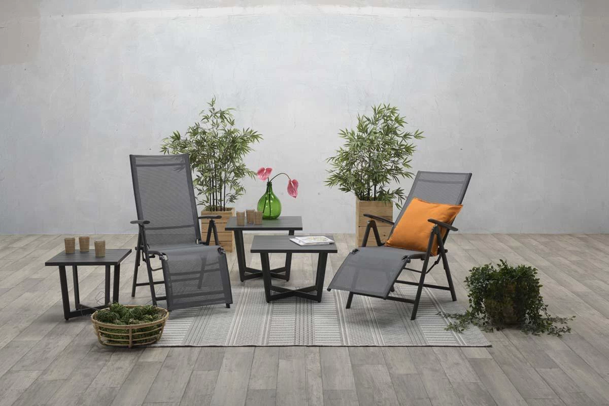 Garden Impressions - Sol Verstelbare Tuinstoel - Aluminium - Zwart 9 Garden Impressions - Sol Verstelbare Tuinstoel - Aluminium - Zwart - Afbeelding 7