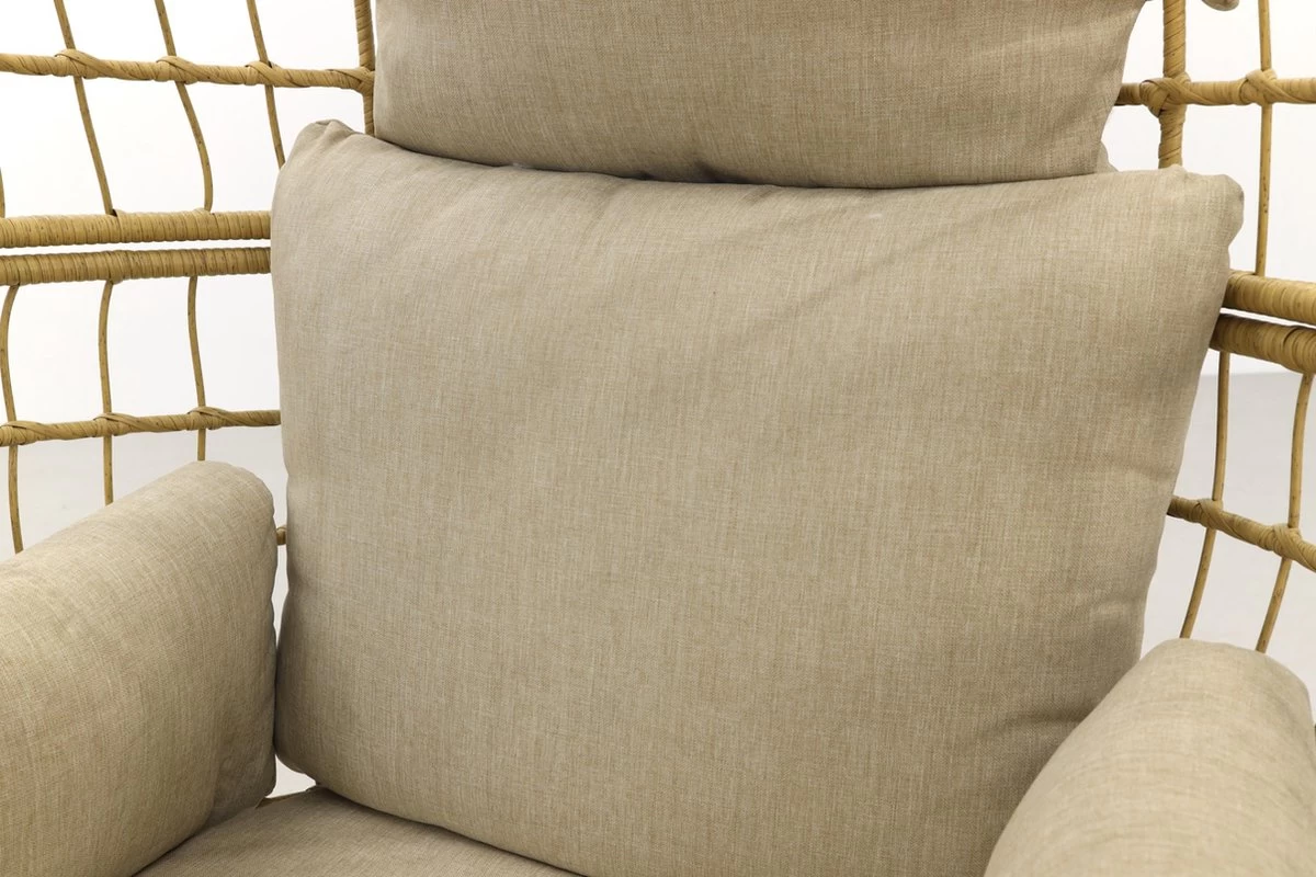 Lola Egg Relaxstoel - Natural Sand - Mand Stoel 21 Lola Egg Relaxstoel - Natural Sand - Mand Stoel - Afbeelding 19