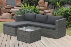 MaxxGarden Loungeset – Rattan Hoekset - 4 Persoons - Incl. Salontafel - Grijs -Tuin Aanleg 1200x800 6