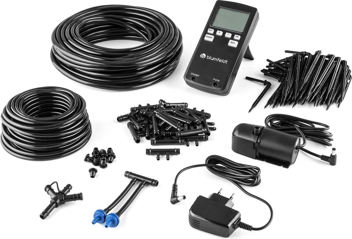 Blumfeldt Greenkeeper Automatisch Bewateringssysteem - Besproeiingscomputer - Druppelsysteem - Bewateringsautomaat Ideaal Tijdens Vakantie - Voor 60 Potplanten 3 Blumfeldt Greenkeeper Automatisch Bewateringssysteem - Besproeiingscomputer - Druppelsysteem - Bewateringsautomaat Ideaal Tijdens Vakantie - Voor 60 Potplanten