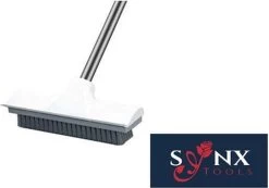 Synx Tools Luiwagen Borstel 2-in-1 Trekker - Badkamer Borstel Vloertrekker Met Steel Schrobborstel - Harde Borstelharen - Vloerwisser Badkamer - Met Telescopische Steel -Tuin Aanleg 1200x841 4