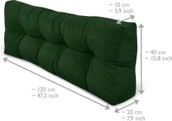 Beautissu Style – Palletkussen Set – 1x Zitkussen 120x80 Cm & 1x Rugkussen 120x40 Cm – Donker Groen -Tuin Aanleg 1200x847 1