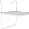 Luxe Inklapbare Balkontafel – 52 X 40 X 56cm – Wit – Hangend – Balkonbar – Balkontafels – Balkontafeltje – Hangtafel Balkon – Balcony Table – Voor Aan Het Balkon – Ophangbaar – Opklapbaar – Tafel – Inklapbaar – Buiten – Tafeltje – Klaptafel -Tuin Aanleg 1200x876