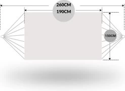 Dubbele Hangmat Rood Met Spreidstok - 1 Of 2 Persoons - Lig Oppervlak 190x150cm - Lengte 260cm -Tuin Aanleg 1200x880 3