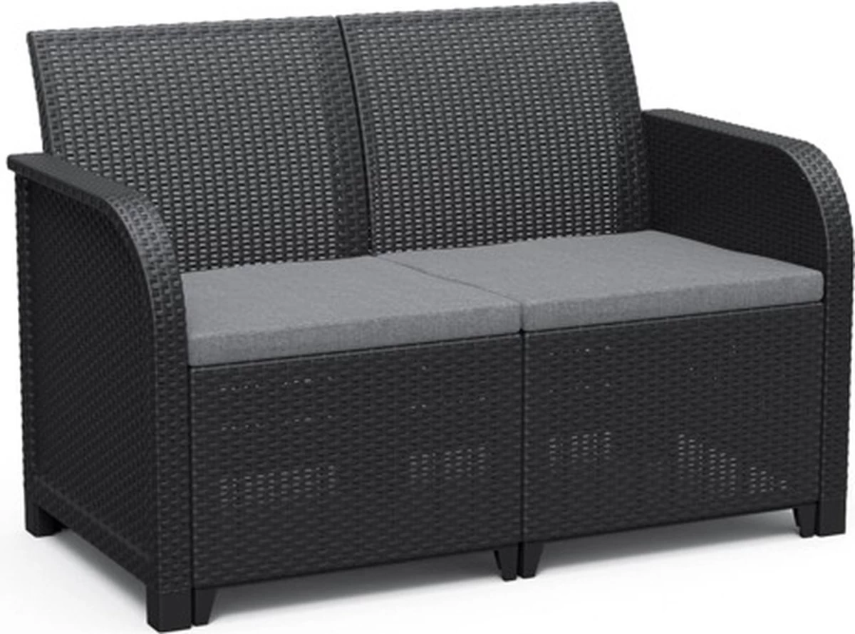 Keter Tuinbank 2-zits Rosalie Grafietkleurig 3 Keter Tuinbank 2-zits Rosalie Grafietkleurig