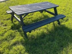Goedkopepicknicktafels.nl | Zwarte XL Picknicktafel | Tuintafel 6 Persoons | Zwart Gespoten Gedroogd Grenen Hout! -Tuin Aanleg 1200x899 14