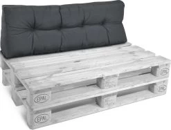 Beautissu Style – Palletkussen Set – 1x Zitkussen 120x80 Cm & 1x Rugkussen 120x40 Cm – Graphiet Grijs -Tuin Aanleg 1200x913 2