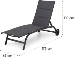 Blumfeldt Limala Tuinstoel - Ligstoel - Relaxstoel - Rugleuning In 6 Standen Verstelbaar - 2 Vielen - Draagkracht: Max. 150 Kg -Tuin Aanleg 1200x918