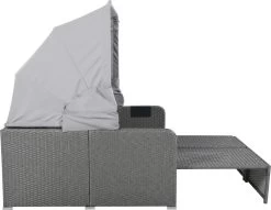 Polyrattan Patio Rieten Meubels Set Voor 2 Personen-Outdoor Rattan Sofa Set Met Intrekbare Luifel-lounge Bank-PE Rotan Loveseat Voor Achtertuin Veranda Tuin Zwembad Balkon-grijs -Tuin Aanleg 1200x929 1