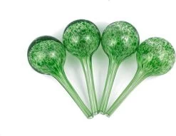 Merkloos Decopatent® 4 Stuks - Waterdruppelaar Voor Planten - Watergever - Glas - Waterbollen - Watergeefsysteem - Plantenbollen - Groen -Tuin Aanleg 1200x930 4