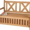 Needs&wants® Houten Tuinbank Met Opbergruimte, 2-zits Kistbank Houten Klassieke Bank Opslag, Grote Tuinopbergbank Van Massief Hout Weerbestendig Voor Buiten Tuin, Balkon, Terras, 115x61x85 Cm, Donker-bruin -Tuin Aanleg 1200x946