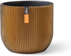 Capi Europe - Bloempot Bol Groove XL - 33x35 - Goud - Bloempot Voor Binnen - Opening ⌀28 - GVGB932 -Tuin Aanleg 1200x947 6