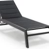 Blumfeldt Renazzo Lounge Ligstoel - Ligbed Voor De Tuin - Aluminium Tuinstoel - 6 Standen - Waterafstotend - Bekleding Van 70 % Pvc En 30 % Polyetheen - Zwart -Tuin Aanleg 1200x982