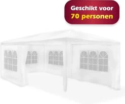 Lifetime Garden Partytent - 6 Zijwanden - Met Ramen - 3 X 6 M - Wit