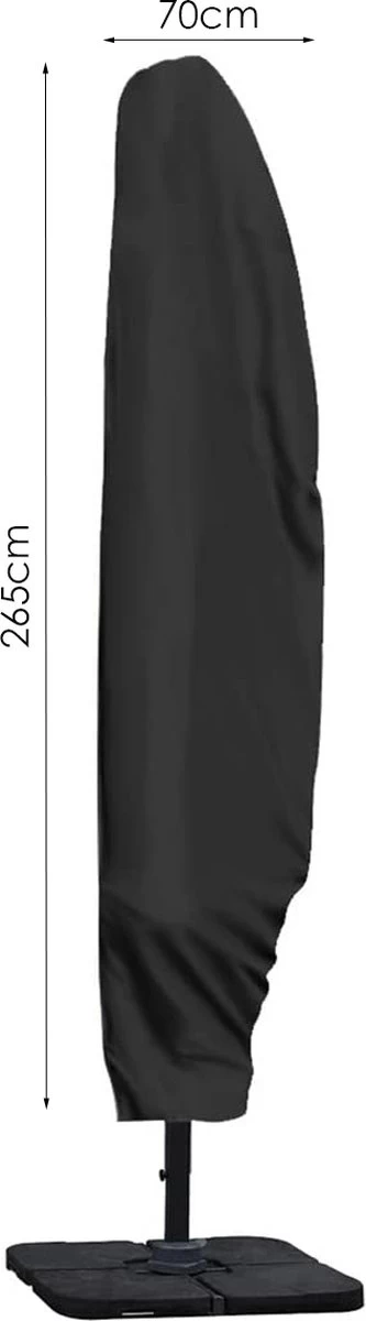 Parasolhoes Voor Zweefparasol - 265 Cm - Zwart - Waterbestendige Hoes Voor Parasol - Parasolhoes Staande Parasol Met Rits 6 Parasolhoes Voor Zweefparasol - 265 Cm - Zwart - Waterbestendige Hoes Voor Parasol - Parasolhoes Staande Parasol Met Rits - Afbeelding 4