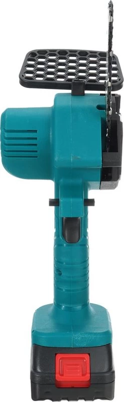 Merkloos Mini Accu Kettingzaag - 4 Inch Elektrische Boomzaag - Handkettingzaag - Met 2 Accu En 1 Oplader - Voor Tuinboom Ranch Bomen Snijden Hout- Blauw -Tuin Aanleg 372x1200