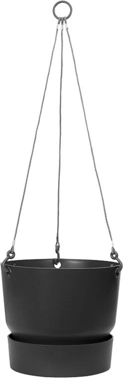Elho Greenville Hangschaal 24 - Bloempot Voor Balkonbuiten - Ø 23.5 X H 20.5 Cm - Zwart/Living Black -Tuin Aanleg 393x1200 3
