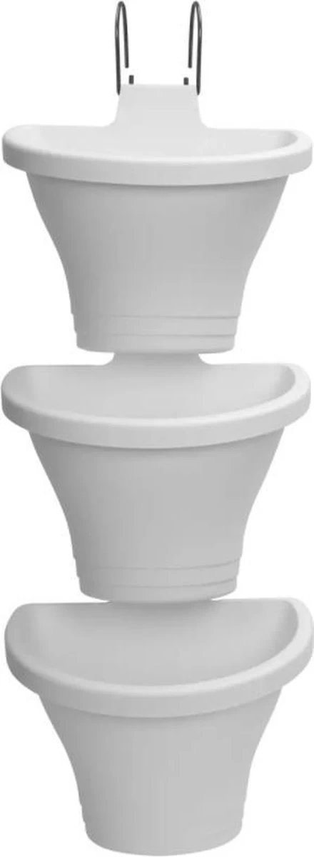 Elho Corsica Vertical Forest 24 - Bloempot Voor Balkonbuiten - Ø 26.7 X H 29.7 Cm - Wit/Wit 19 Elho Corsica Vertical Forest 24 - Bloempot Voor Balkonbuiten - Ø 26.7 X H 29.7 Cm - Wit/Wit - Afbeelding 17