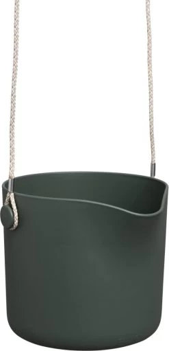 Elho B.for Swing 18 Hangpot - Bloempot Voor Binnen - Ø 18.0 X H 16.5 Cm - Groen/Blad Groen
