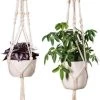 Plantenhanger - Plantenhanger Macrame - Set Van 2 - Wit - Knopen - Luxe Gevlochten Touw - Met Ophang Haken - Fienosa 2 Plantenhanger - Plantenhanger Macrame - Set Van 2 - Wit - Knopen - Luxe Gevlochten Touw - Met Ophang Haken - Fienosa -Tuin Aanleg 632x1200 3