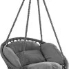 Detex Hangstoel 2 Kussens - Belastbaar Tot 150kg Ø 60 Cm - Antraciet -Tuin Aanleg 655x1200