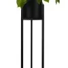 QUVIO Plantenstandaard Inclusief Pot - Staande Plantenbak - Metaal - Plantenbak - Plantenhouders - Planten Zuilen - Voor Buiten - Bloempot - 22 X 22 X 90 Cm - Zwart -Tuin Aanleg 660x1200