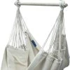 Potenza® Hangstoel – RUIM & COMFORTABEL - Binnen Of Buiten - 130x160 Cm - Belastbaar Tot 150 Kg - Incl. Bevestigingset Buiten – Creme -Tuin Aanleg 731x1200