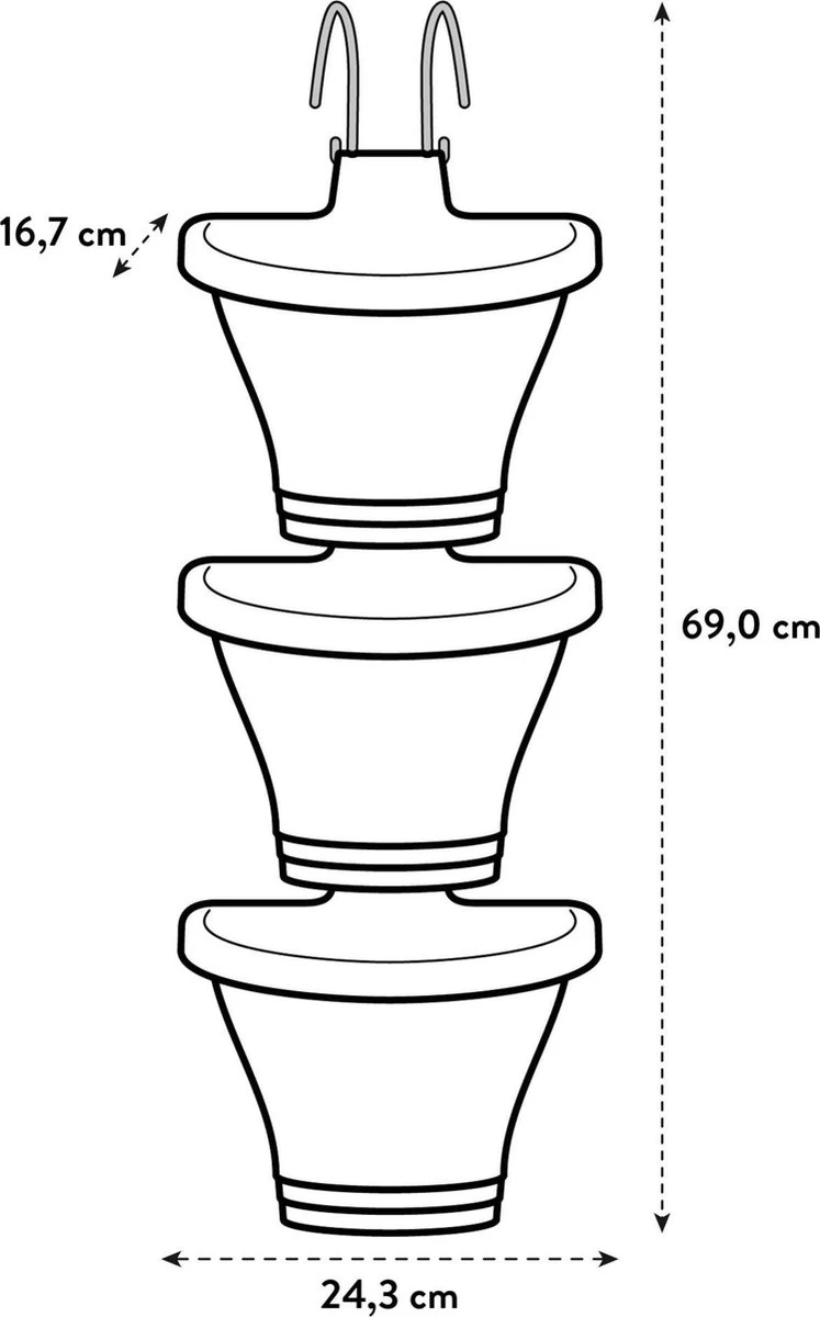 Elho Corsica Vertical Forest 24 - Bloempot Voor Balkonbuiten - Ø 26.7 X H 29.7 Cm - Wit/Wit 9 Elho Corsica Vertical Forest 24 - Bloempot Voor Balkonbuiten - Ø 26.7 X H 29.7 Cm - Wit/Wit - Afbeelding 7