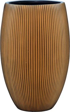 Capi Europe - Vaas Elegant Deluxe Groove XL - 40x61 - Goud - Bloempot Voor Binnen - Opening ⌀29 - GVGB1131 -Tuin Aanleg 750x1200 1