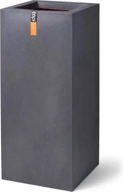 Capi Europe - Bloempot Rechthoek Smooth NL - 36x36x79 - Zwart - Voor Binnen En Buiten - KBL952 -Tuin Aanleg 769x1200 2