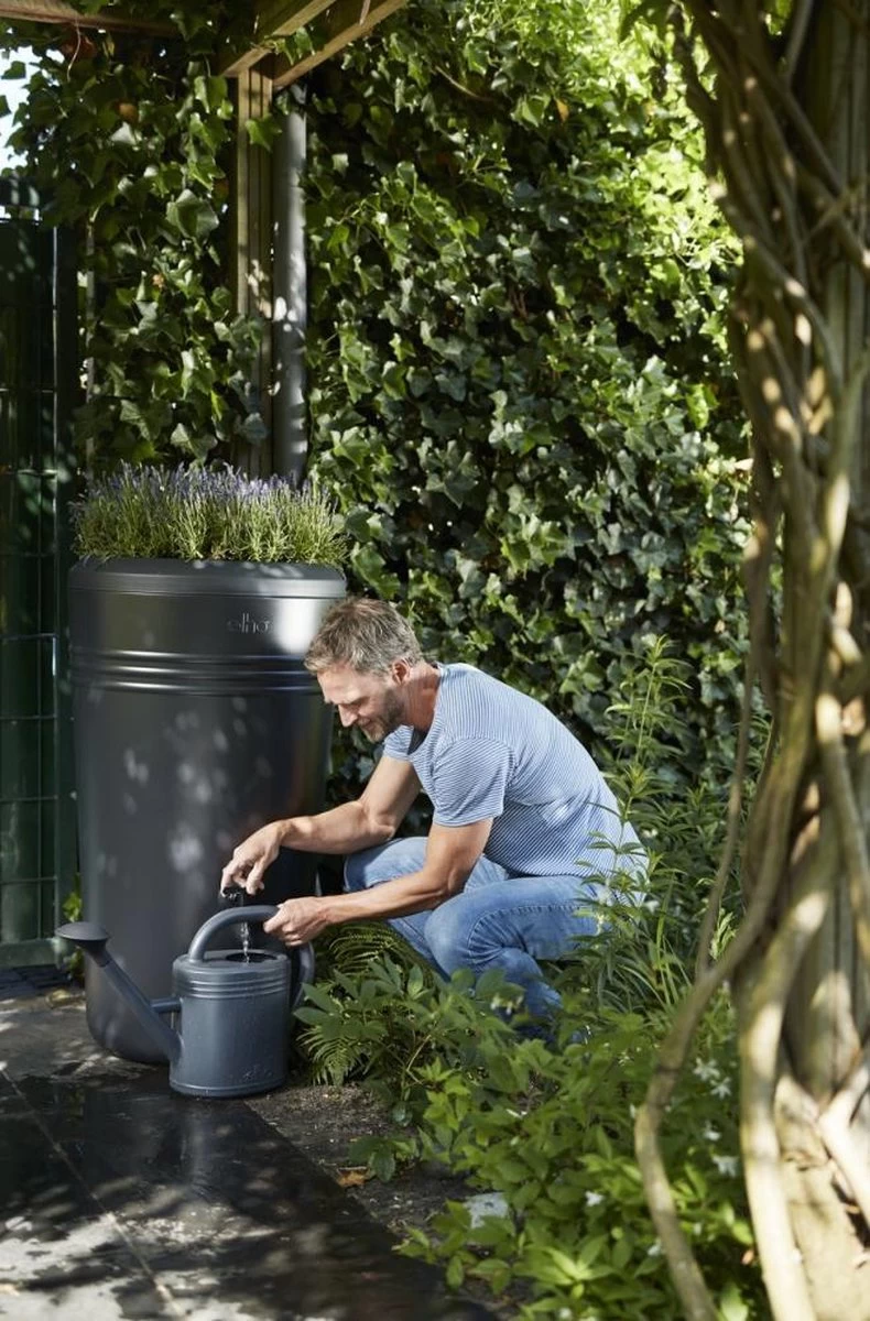 Elho Green Basics Regenton - Regenton - Living Black - Buiten - 200 Liter 14 Elho Green Basics Regenton - Regenton - Living Black - Buiten - 200 Liter - Afbeelding 12