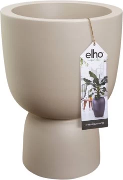Elho Pure Coupe 35 - Bloempot Voor Binnen & Buiten - Ø 34.9 X H 49.0 Cm - Beige/Balanced Beige -Tuin Aanleg 820x1200 5