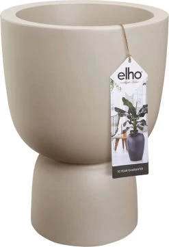 Elho Pure Coupe 35 - Bloempot Voor Binnen & Buiten - Ø 34.9 X H 49.0 Cm - Beige/Balanced Beige -Tuin Aanleg 821x1200 1