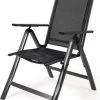 Tuinstoel 7 Standen, Inklapbaar, Aluminium Frame, Textileen Zitting En Rugleuning