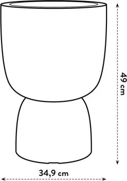 Elho Pure Coupe 35 - Bloempot Voor Binnen & Buiten - Ø 34.9 X H 49.0 Cm - Beige/Balanced Beige -Tuin Aanleg 843x1200 3