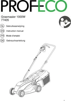 Profeco Elektrische Grasmaaier 1000W - Grasmaaimachine Met 320mm Maaibreedte En Instelbare Maaihoogte - Incl. 30 Liter Opvangbak -Tuin Aanleg 846x1200 1