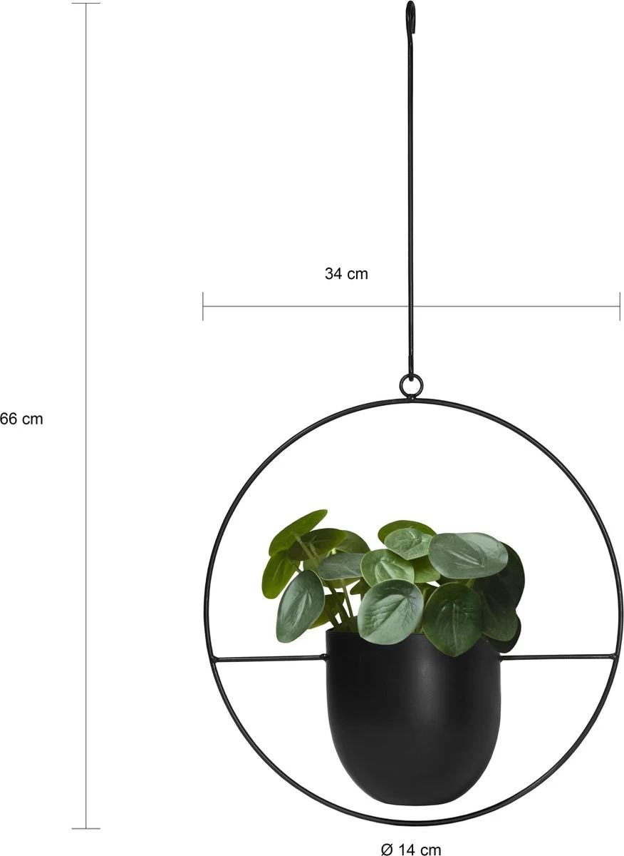 QUVIO Bloempot Hangend / Bloempotten Voor Binnen / Bloempotten / Bloempot Binnen / Bloempot Met Ophanghaak - Metaal 7 QUVIO Bloempot Hangend / Bloempotten Voor Binnen / Bloempotten / Bloempot Binnen / Bloempot Met Ophanghaak - Metaal - Afbeelding 5