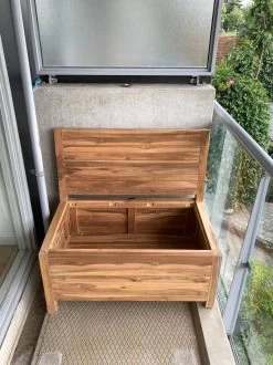 Kleine Teakhouten Tuinbank Met Opbergruimte - 100 X 60 X 90 Cm - Duurzaam Teakhout - Blijft Strak En Mooi - Sterke Constructie Om Lang Mee Te Gaan -Tuin Aanleg 899x1200 1