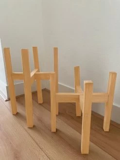 Plantenstandaard | Set Van 2 | Diameter Tot 24 Cm | Plantenkruk | Bloempotten Voor Binnen | Plantentafeltje Voor Binnen | Bloempot Standaard | Plantenstandaard Binnen | Hout | Licht Bruin -Tuin Aanleg 900x1200 39