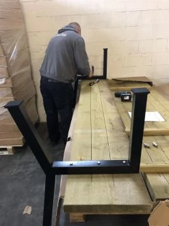 MaximaVida Set Industriële Bankpoten New York- Zwart Gecoat - Maak Zelf Je Bank -Tuin Aanleg 900x1200 8