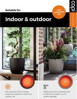 Capi Europe - Bloempot Rechthoek Smooth NL - 36x36x79 - Zwart - Voor Binnen En Buiten - KBL952 -Tuin Aanleg 933x1200 8