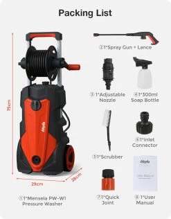 Merkloos Home Hogedrukreiniger - 2100W - 165 Bar - Met Verstelbare Nozzles Slanghaspel 5m Netsnoer 10m Slang - Voor Reiniging Huis Auto Tuin 25 Merkloos Home Hogedrukreiniger - 2100W - 165 Bar - Met Verstelbare Nozzles Slanghaspel 5m Netsnoer 10m Slang - Voor Reiniging Huis Auto Tuin -Tuin Aanleg 939x1200 6