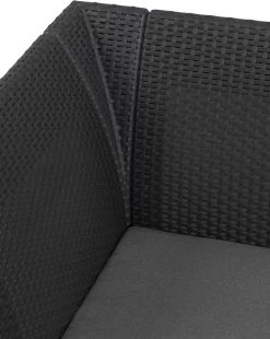 Keter Marie Hoek Loungeset Met Orlando Tafel - 6 Personen - Antraciet -Tuin Aanleg 955x1200