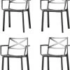 Keter Metalix Tuinstoelen - 4 Stuks - 53,3x60,2x81,3 Cm - Zwart -Tuin Aanleg 965x1200