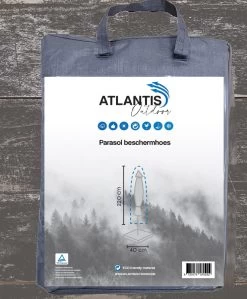 Weersbestendige Parasolhoes - Rond & Vierkant - Max. 3 X 3 M - Grijs / Antraciet - Stokparasol -Tuin Aanleg 992x1200 8